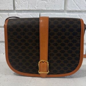 Celine Black and Tan Crossbody Bag